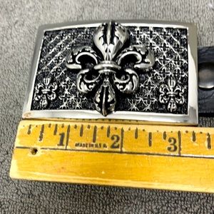 King Baby Studios Buckle and Belt Fleur De Lis